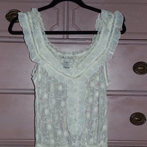 Vintage white elegant American Rag lace tank